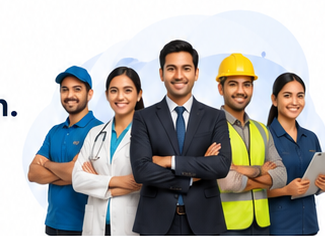 Team of professionals from different industries